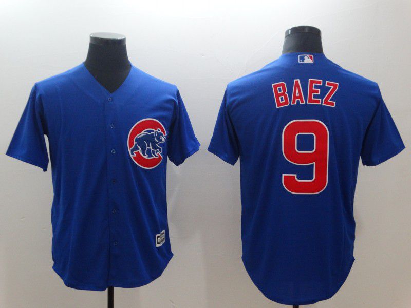 Men Chicago Cubs #9 Baez Blue Game MLB Jerseys->->MLB Jersey